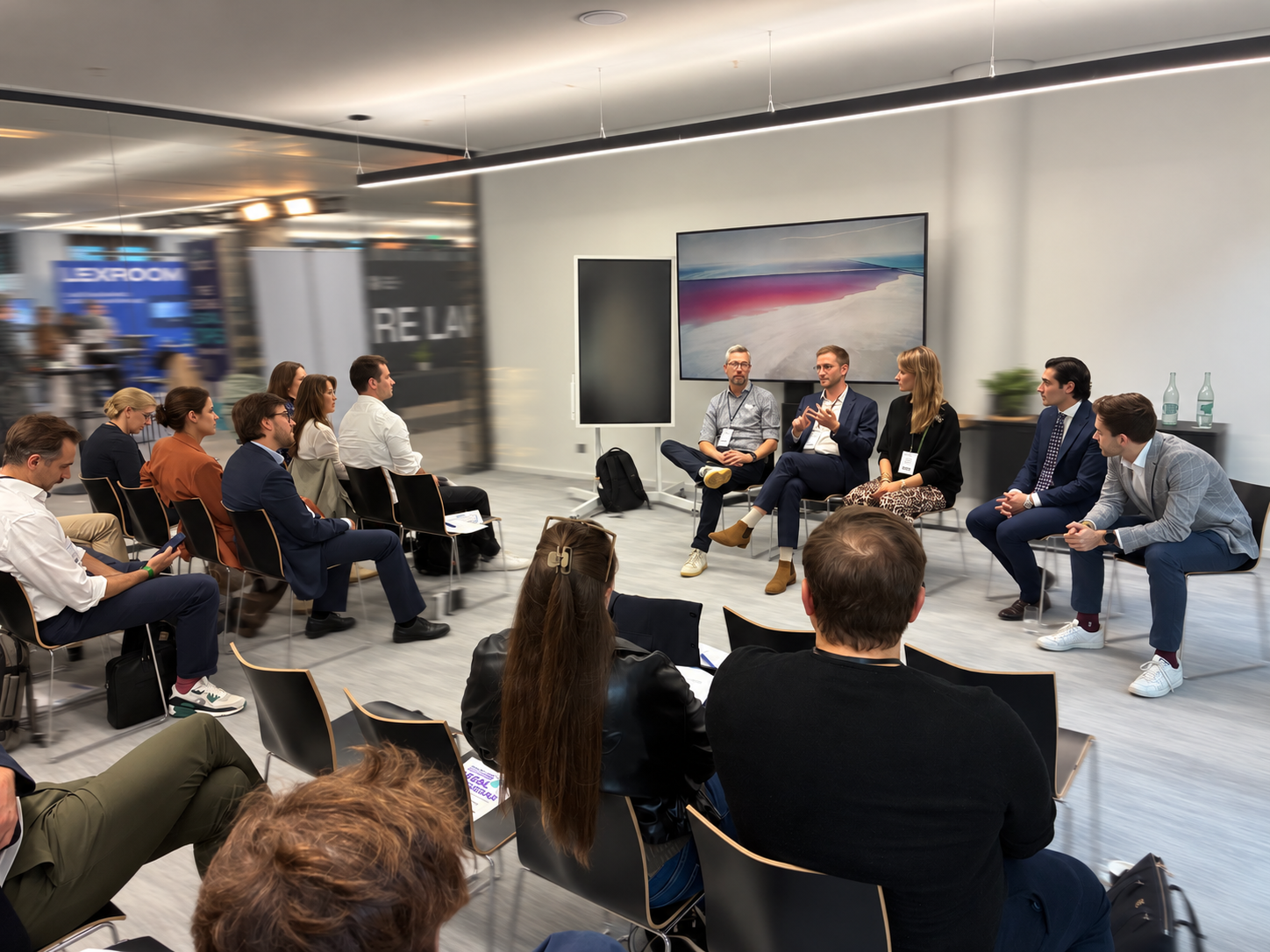 The legal operations panel and audience in Frankfurt