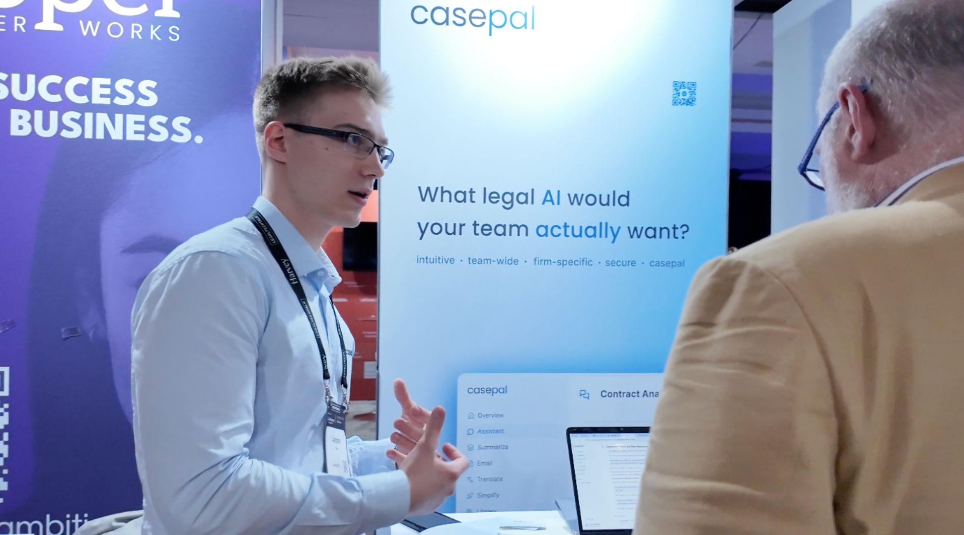 Demoing casepal at LegalTech Talk, London